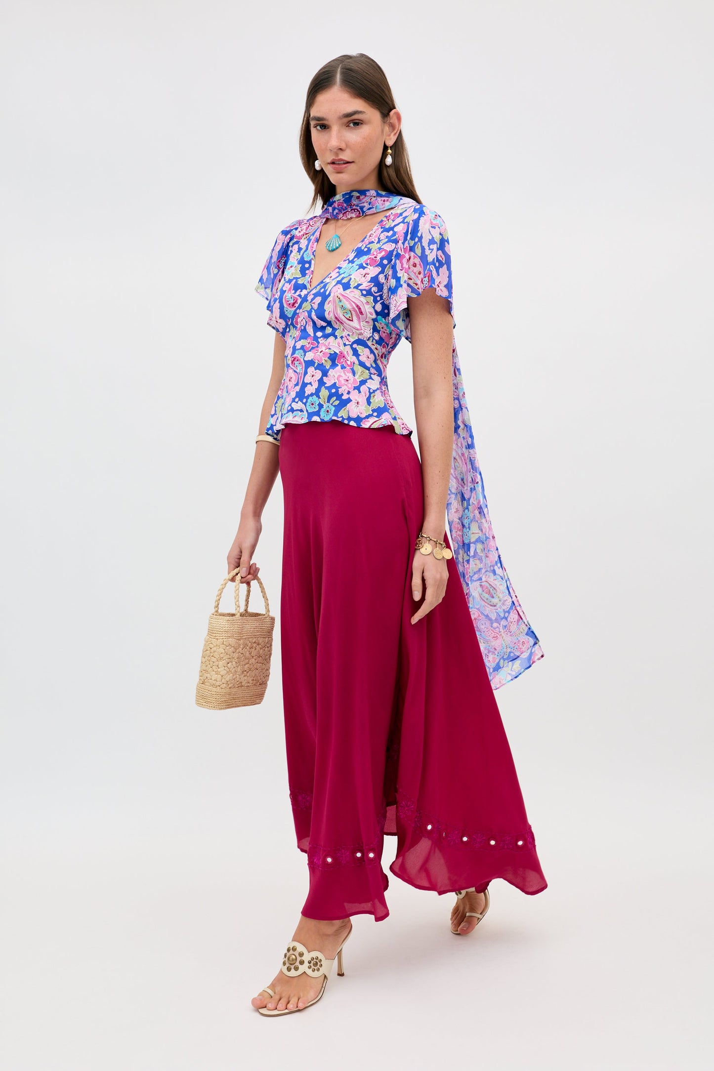 Rudy - Mirror Embellishment Magenta Pink