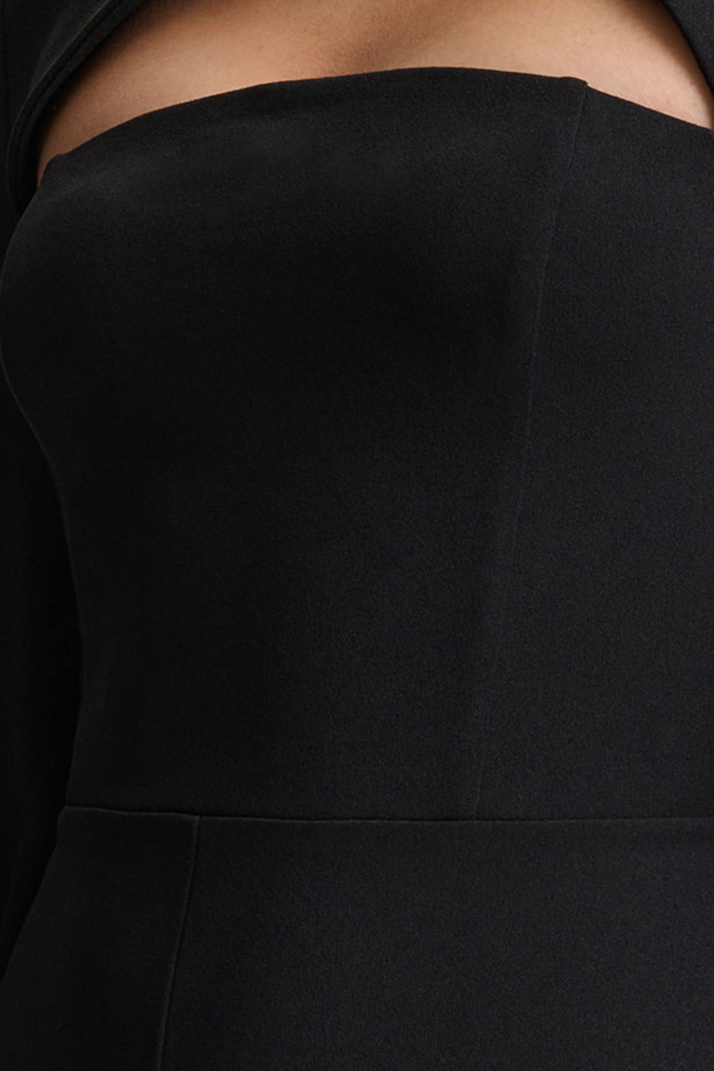 Elisabetta | Black Square-Neck Jumpsuit With Cape-Sleeves