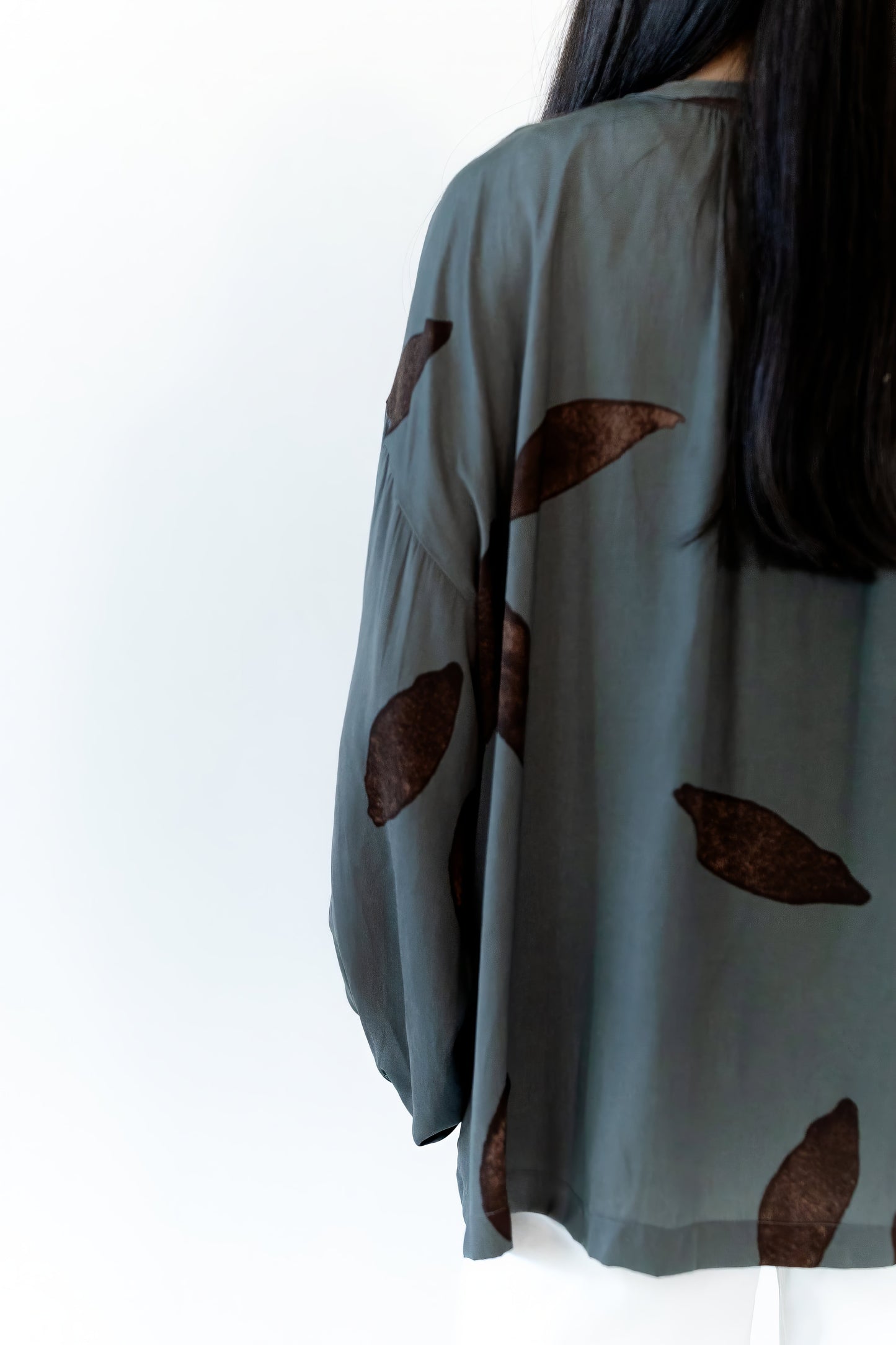 Satin Texture Petal Blouse