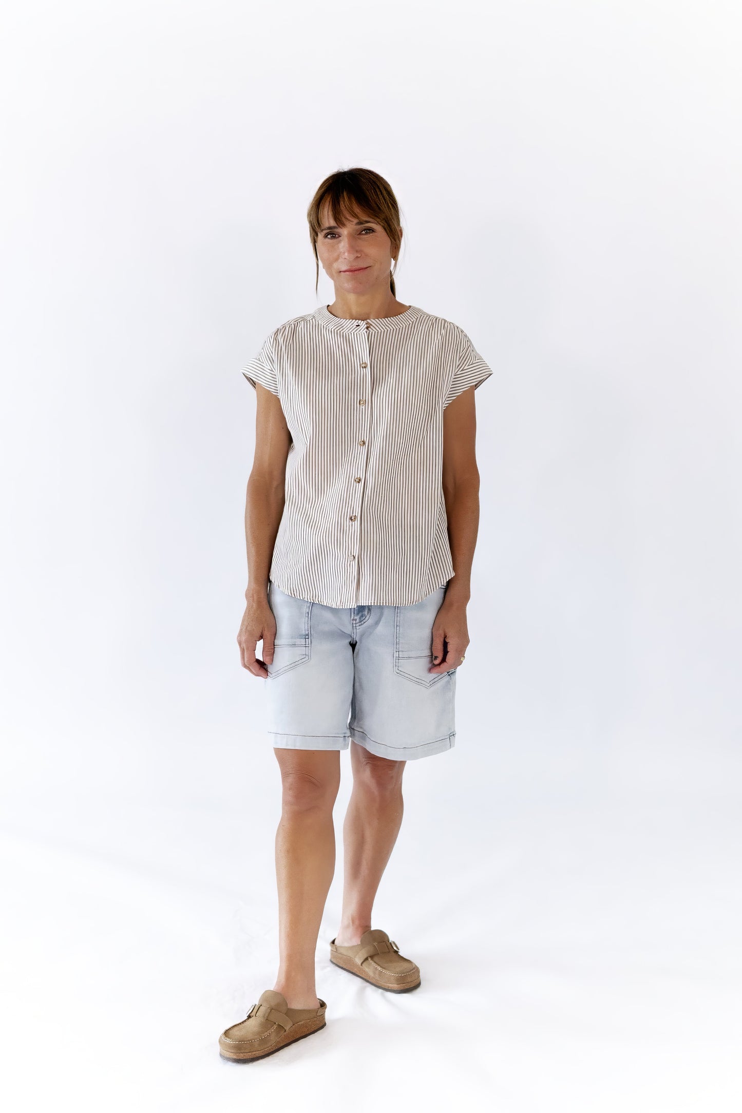 Quinn Striped Button Up