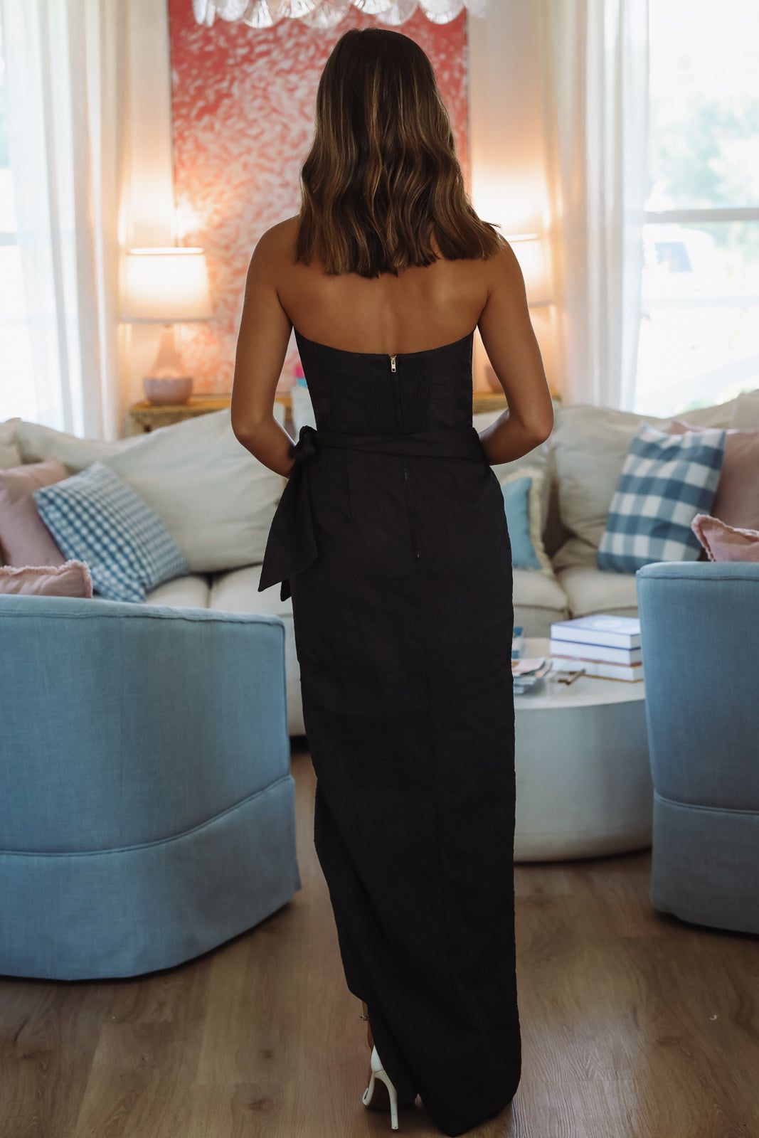 Wrap Me Up Fancy Midi Dress - Black