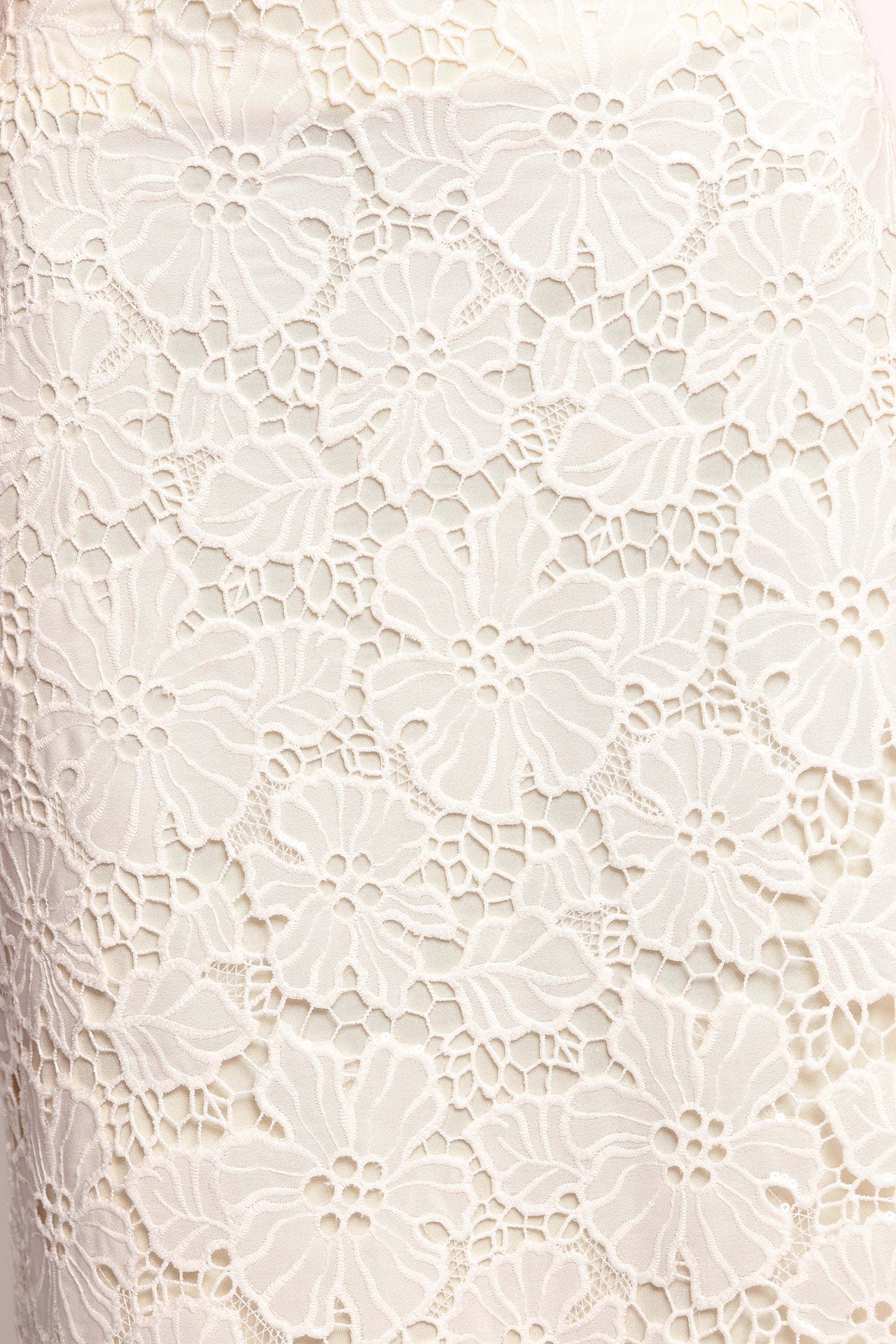 Mika Floral Lace Maxi Skirt - White