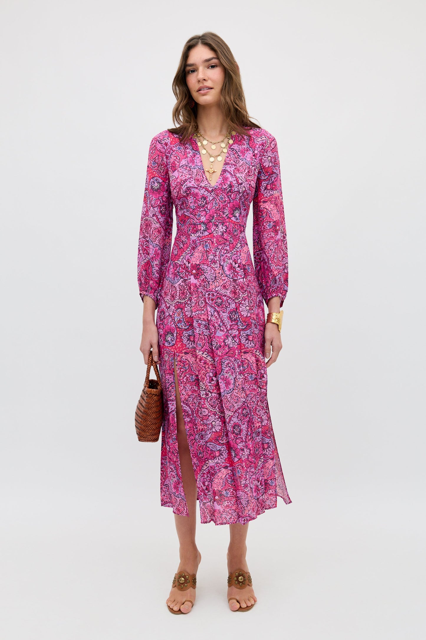 Camellia - Paisley Floral Red