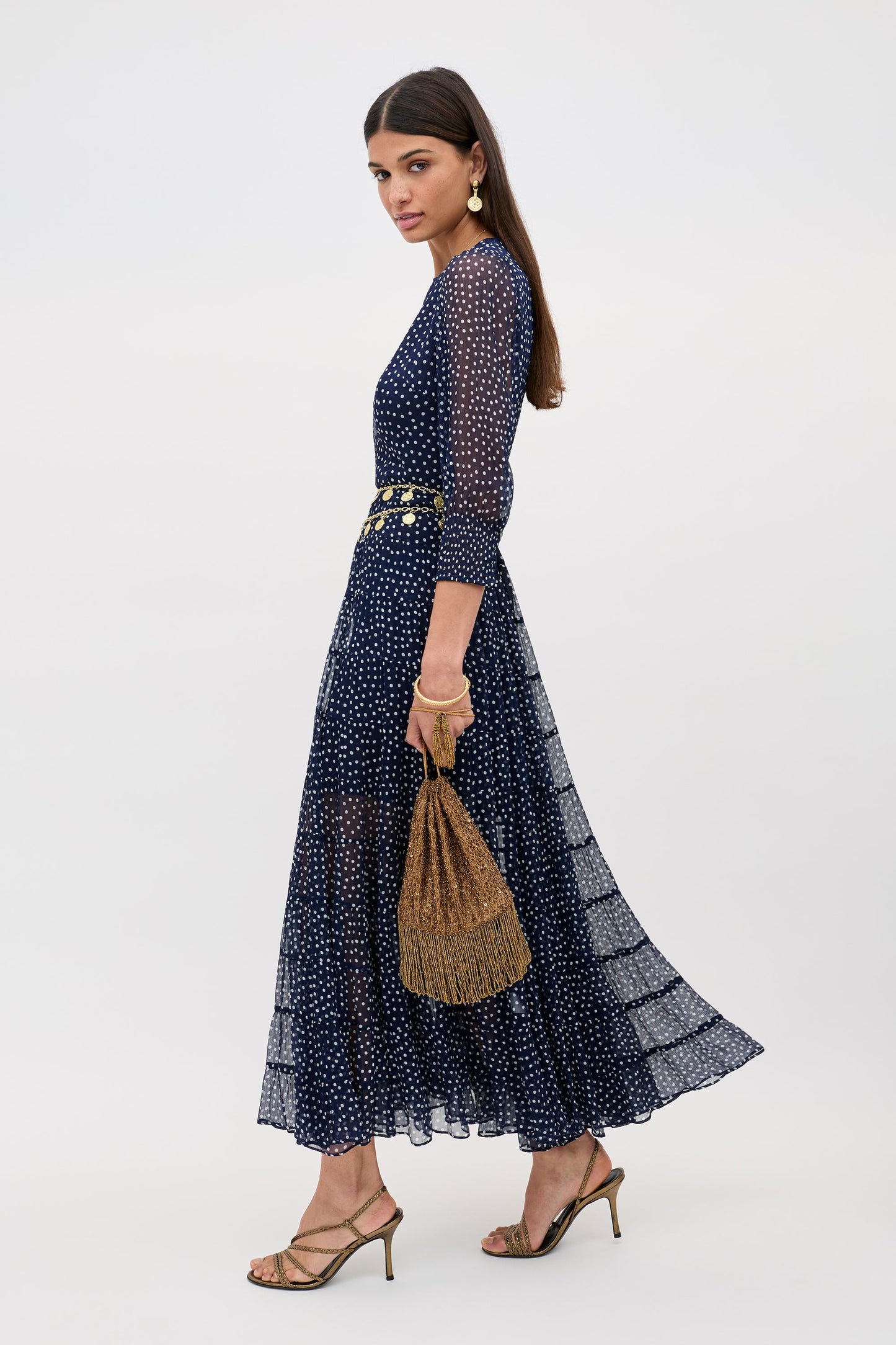 Kristen - Navy Polka Dot