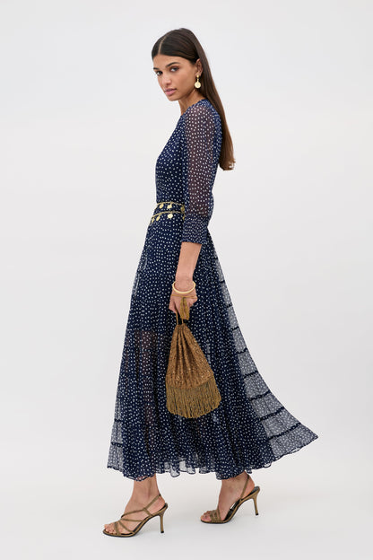 Kristen - Navy Polka Dot