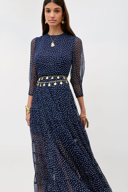 Kristen - Navy Polka Dot