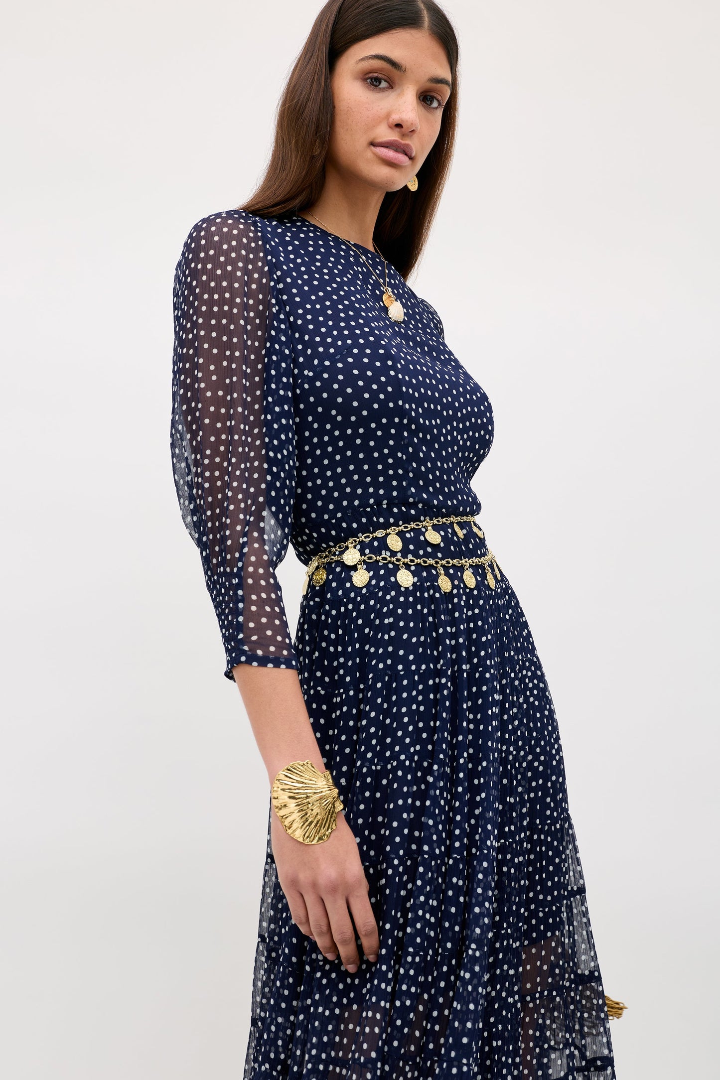 Kristen - Navy Polka Dot