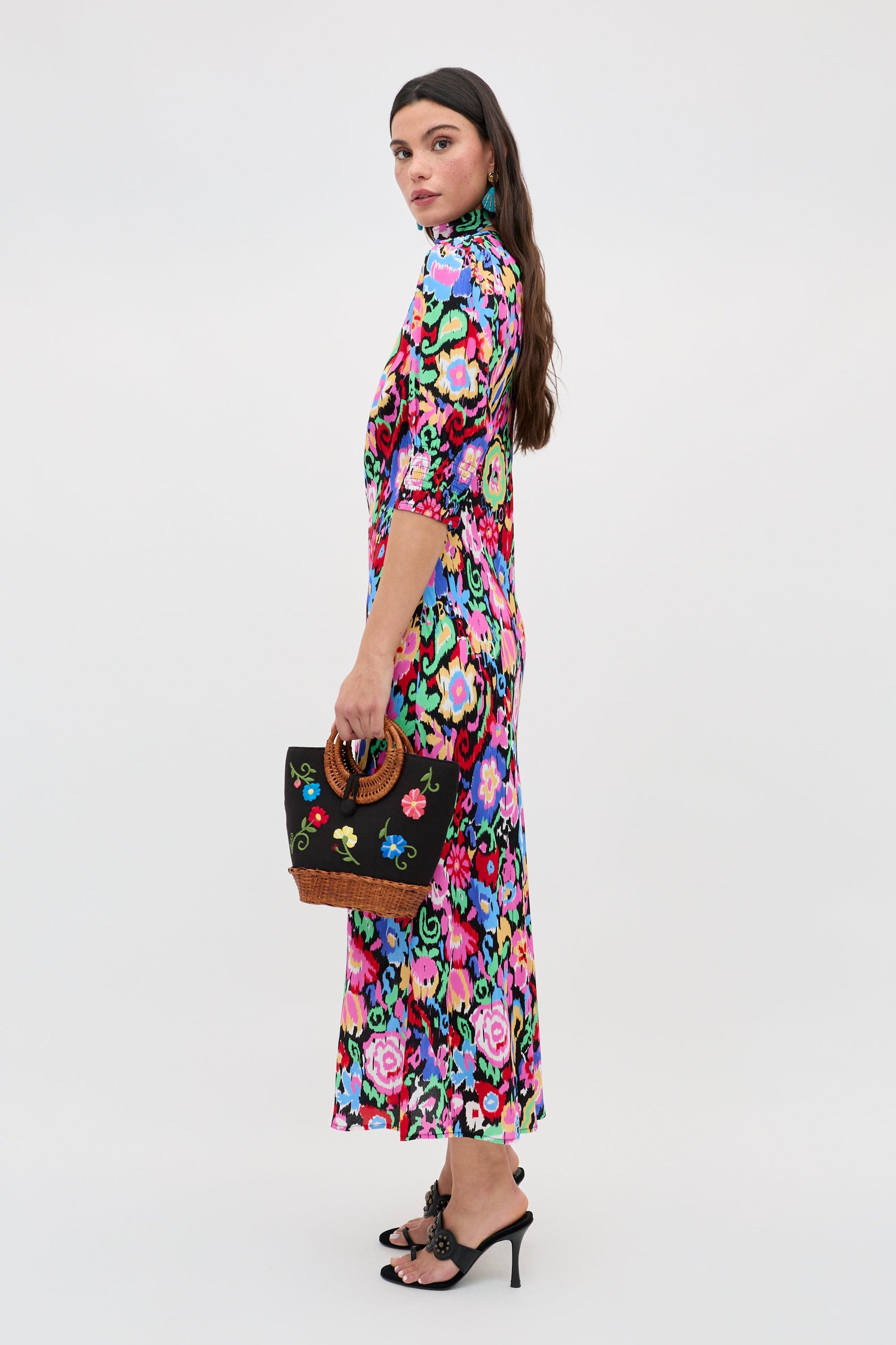 Jess - Ikat Bloom Charcoal