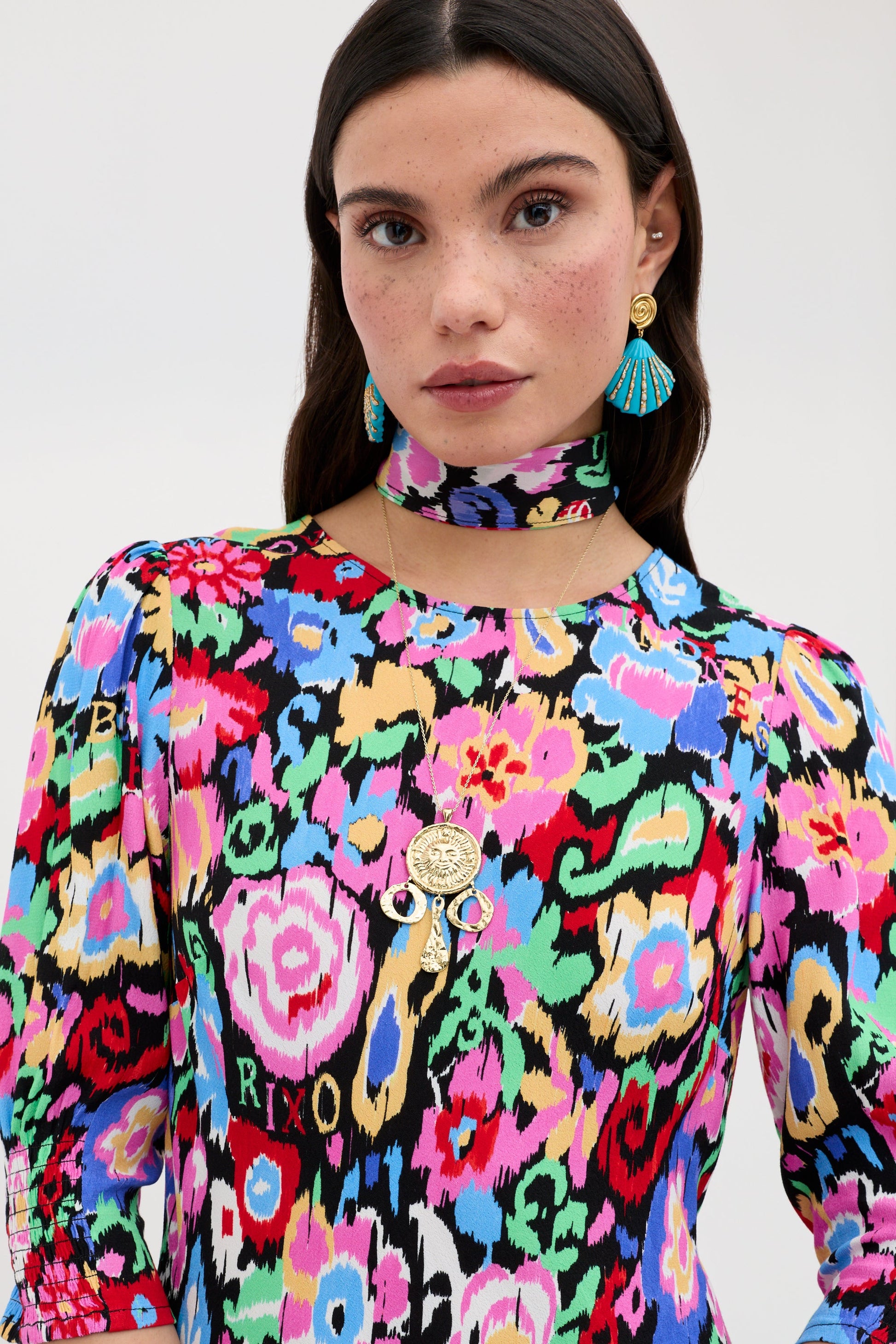 Jess - Ikat Bloom Charcoal