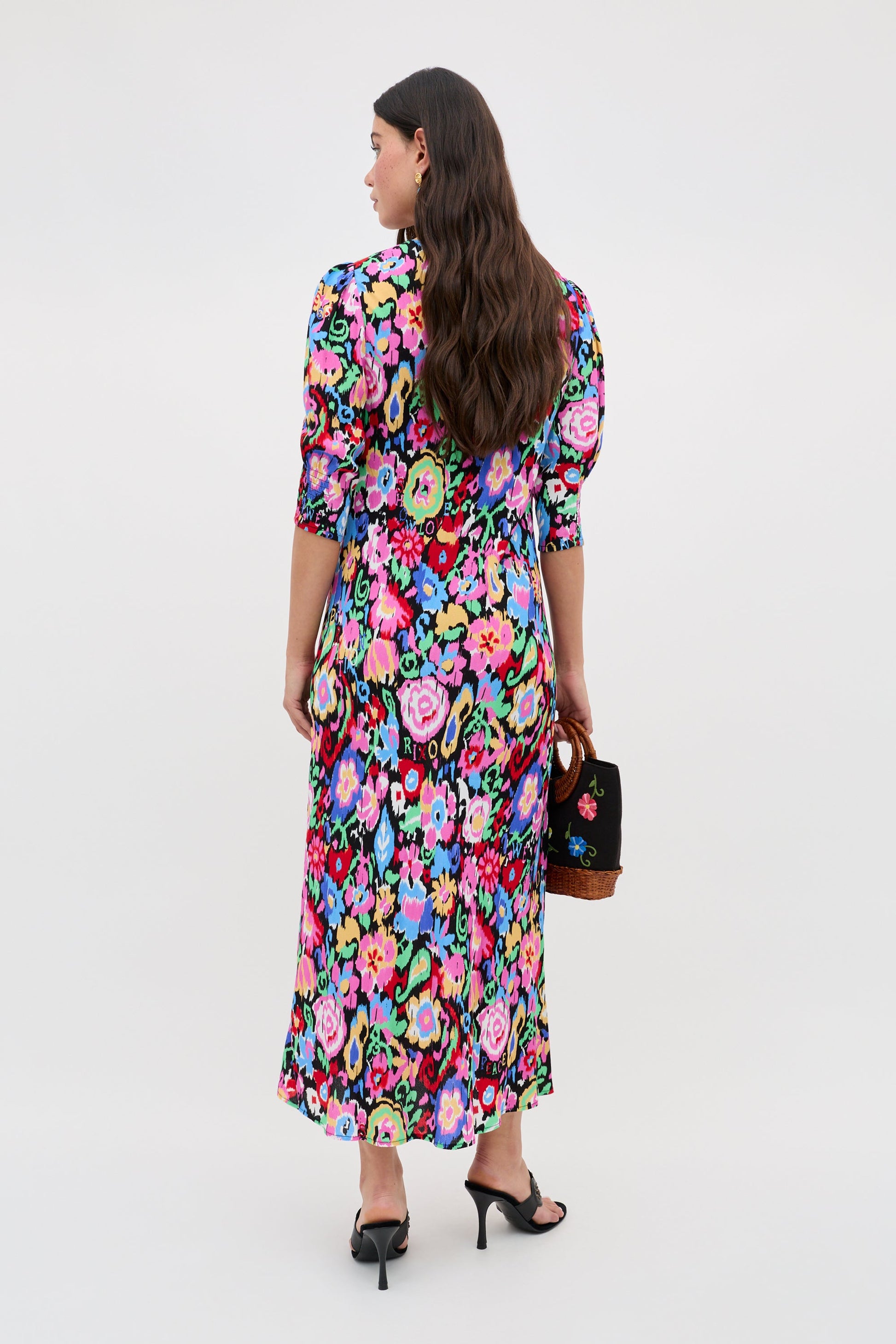 Jess - Ikat Bloom Charcoal