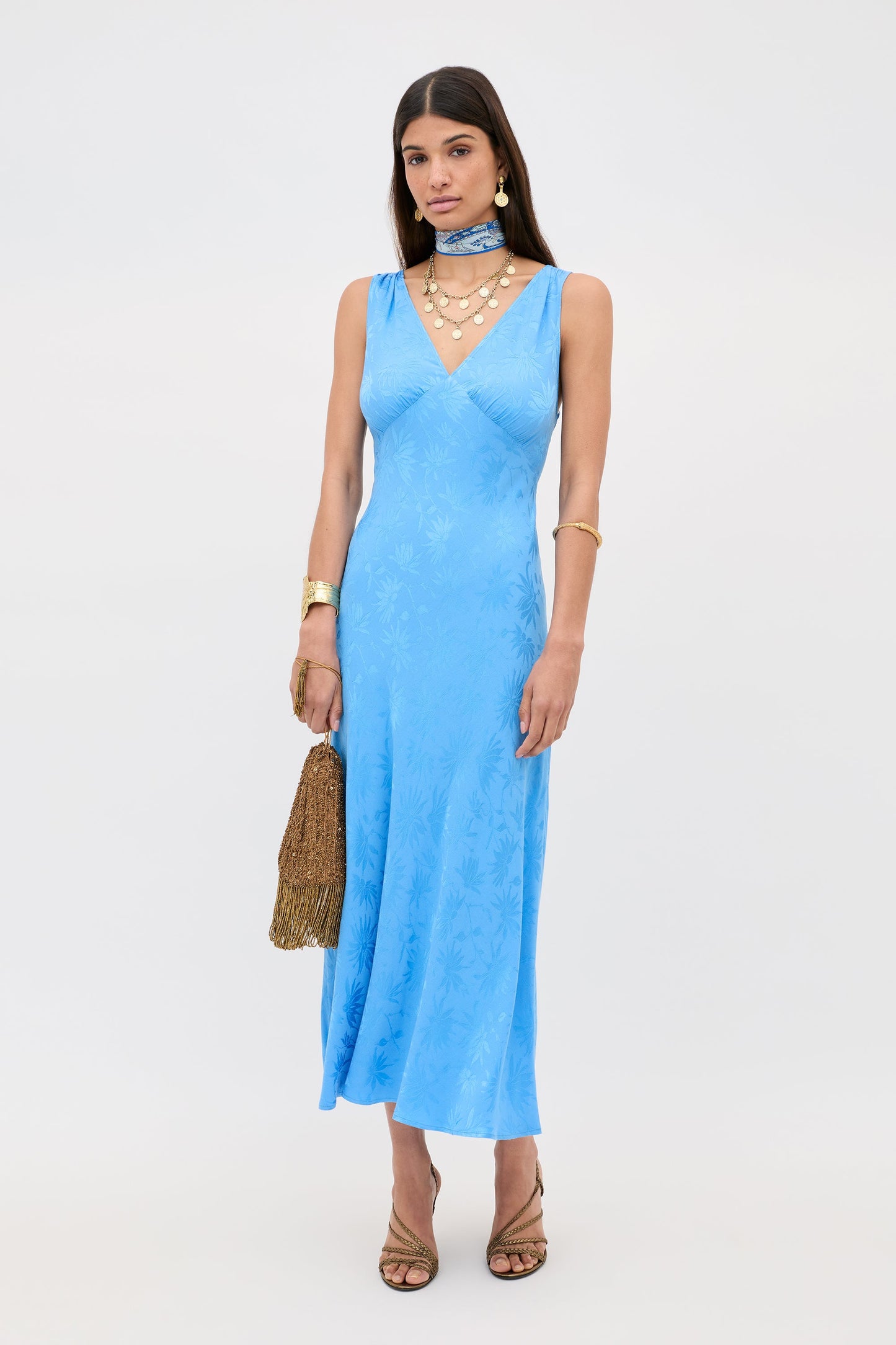 Sandrine - Daisy Jacquard Blue