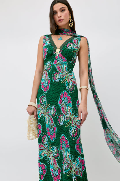 Sandrine - Butterfly Bloom Green