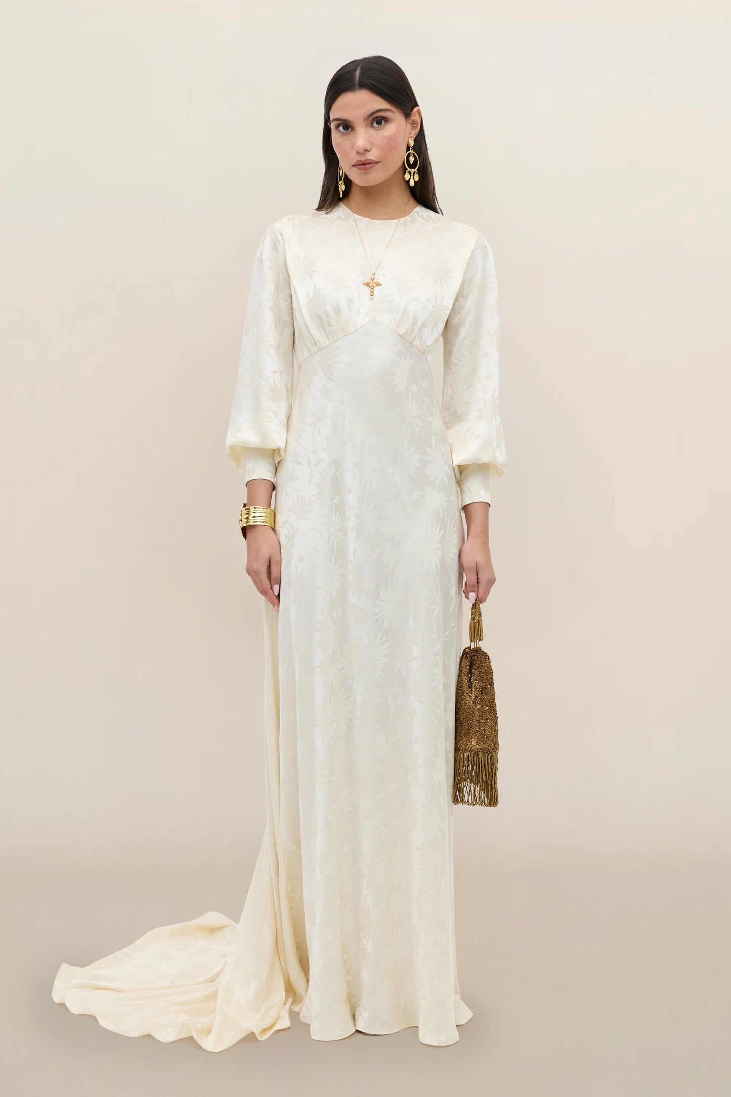 Clementine - Daisy Jacquard Champagne