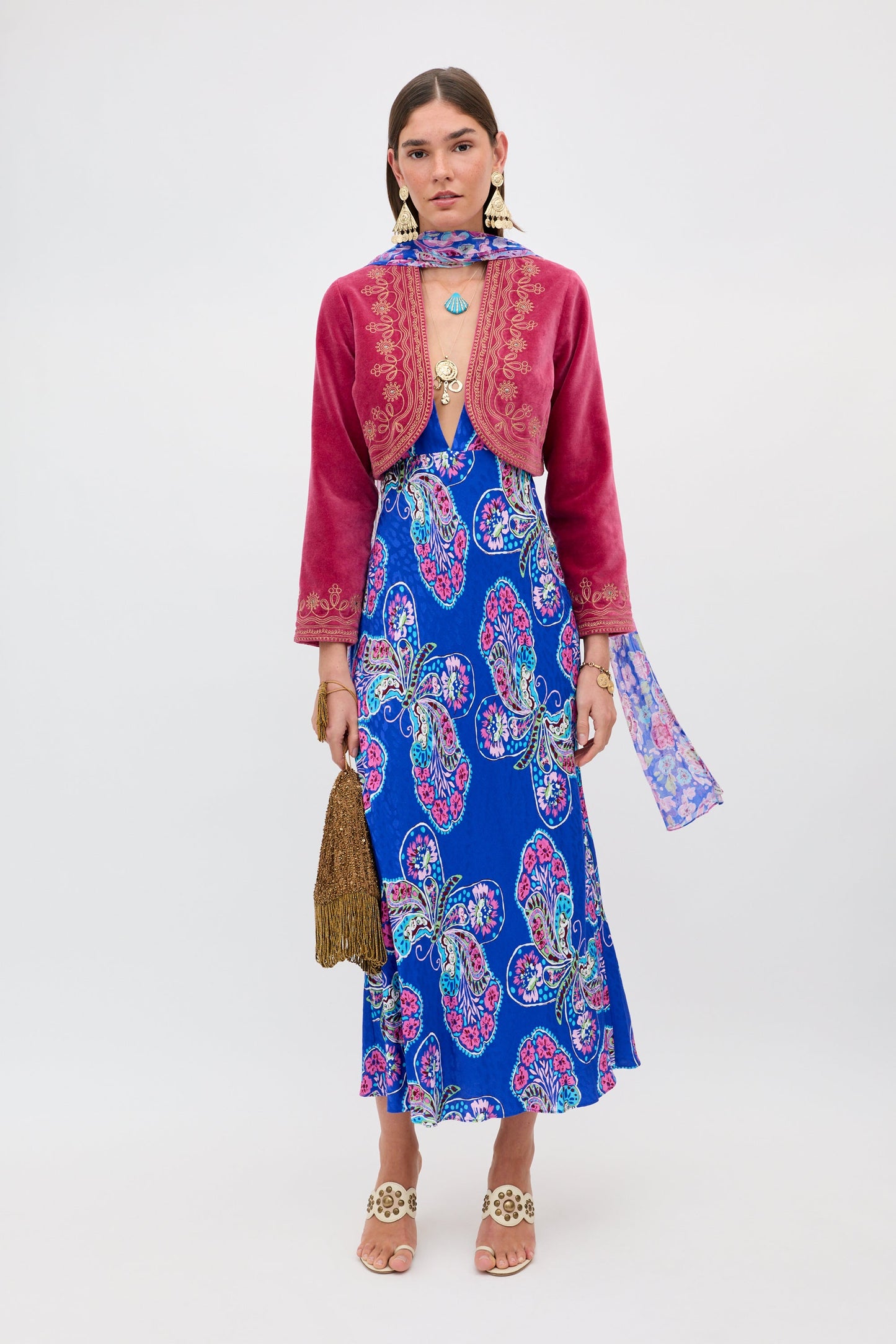 Amy - Butterfly Bloom Jacquard Blue