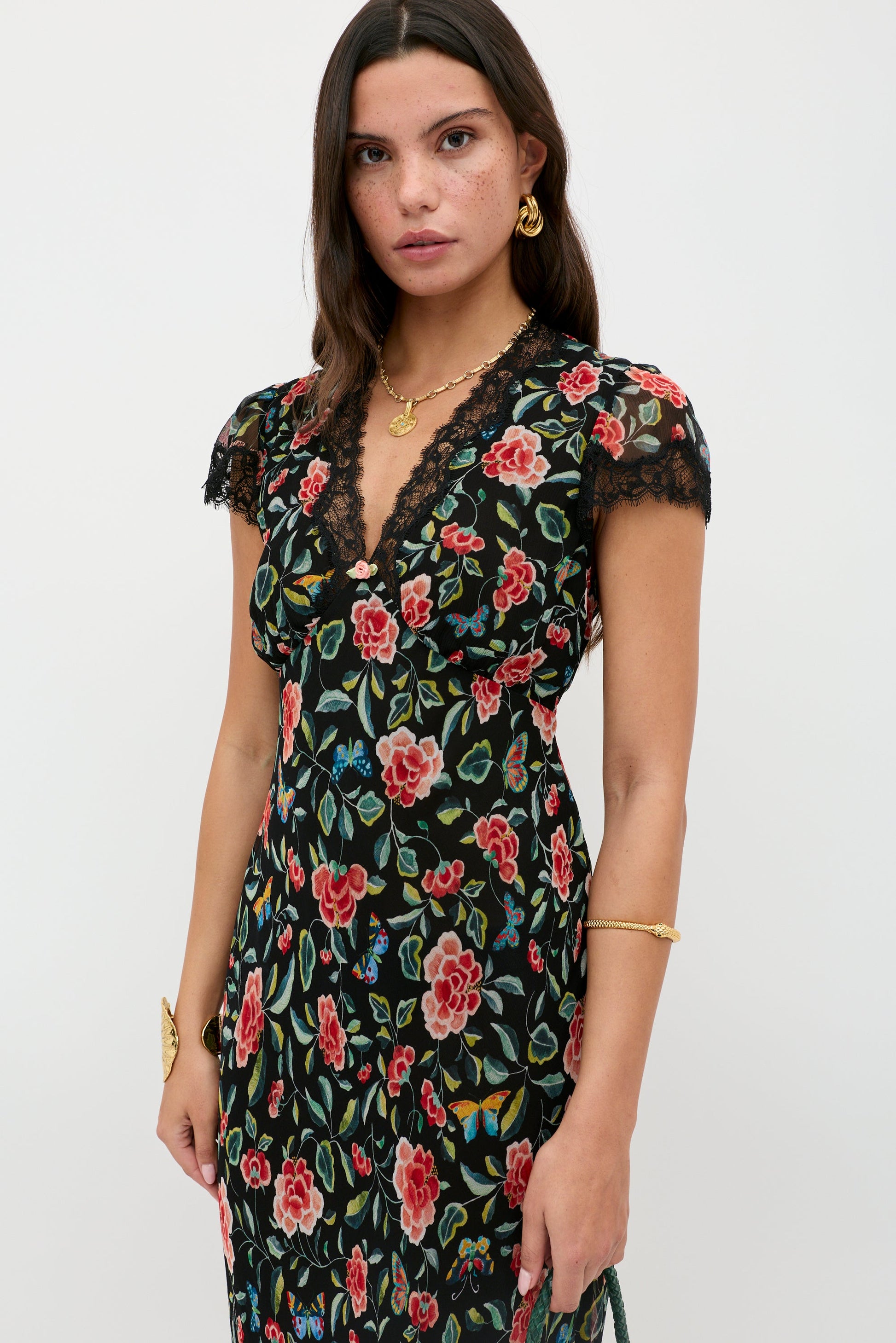 Clarice - Butterfly Floral Black