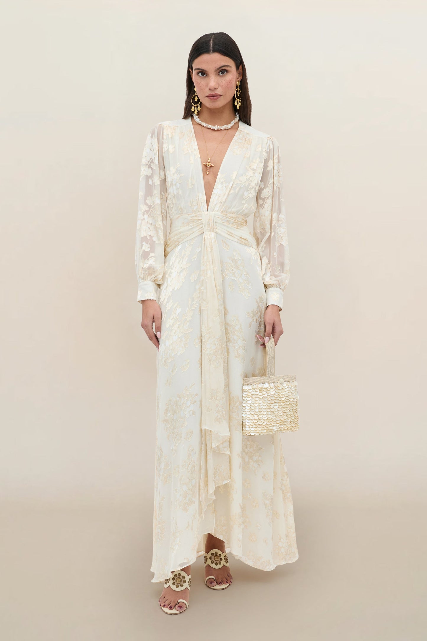 Meera -  Bouquet Devoré Cream