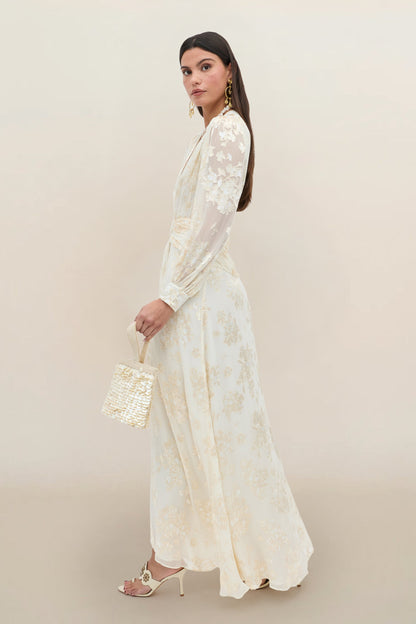 Meera -  Bouquet Devoré Cream