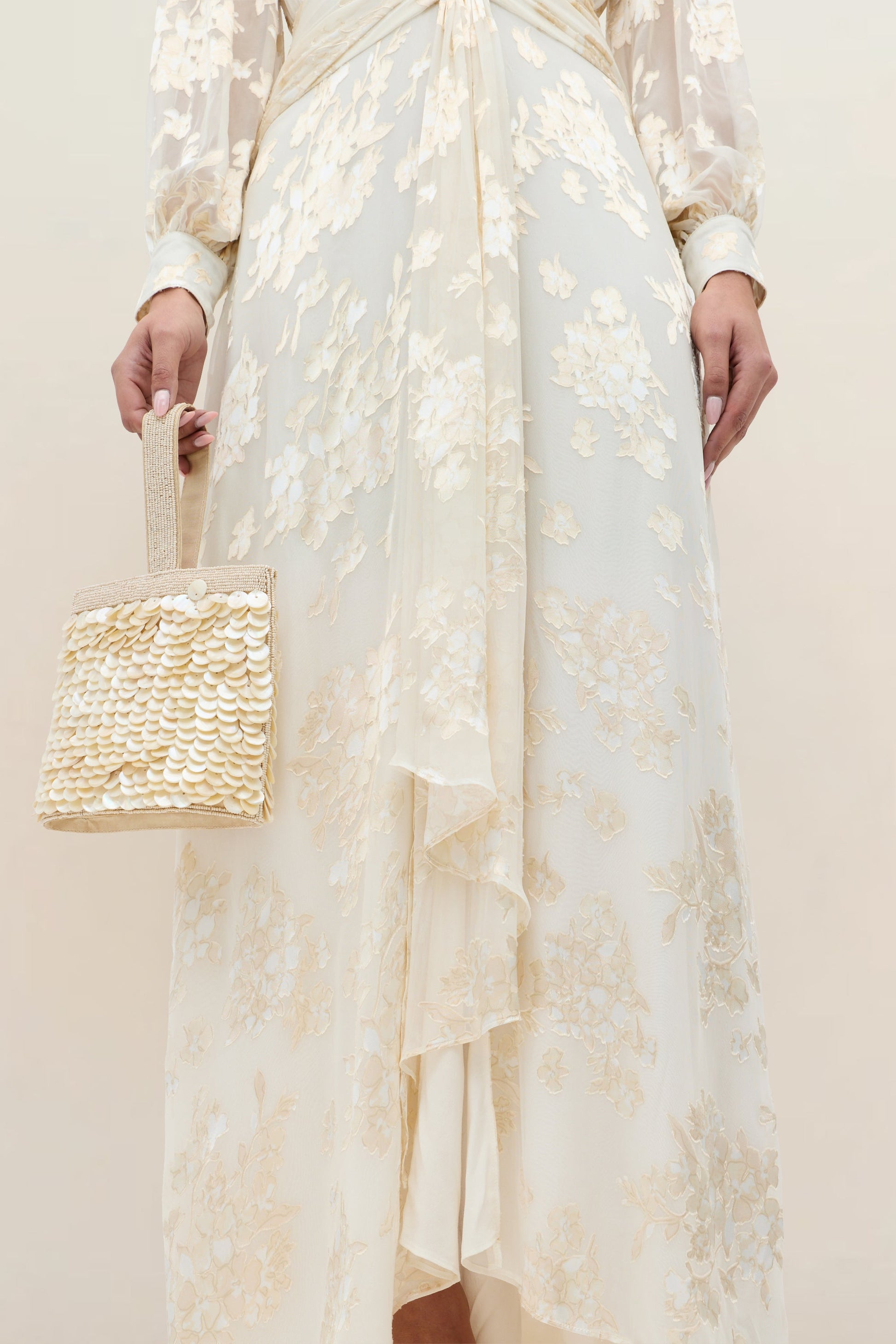 Meera -  Bouquet Devoré Cream