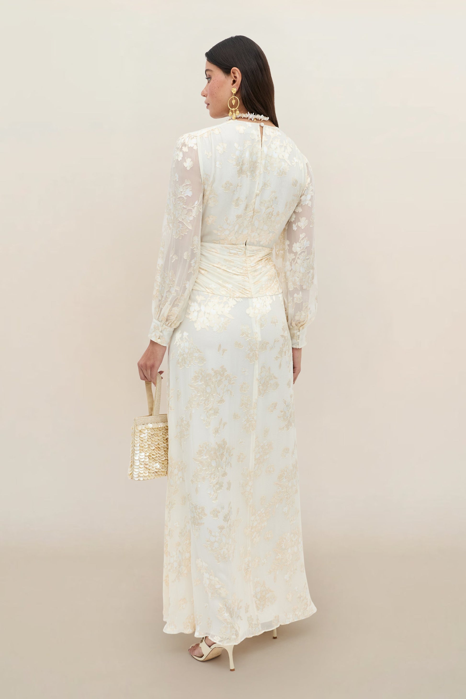 Meera -  Bouquet Devoré Cream