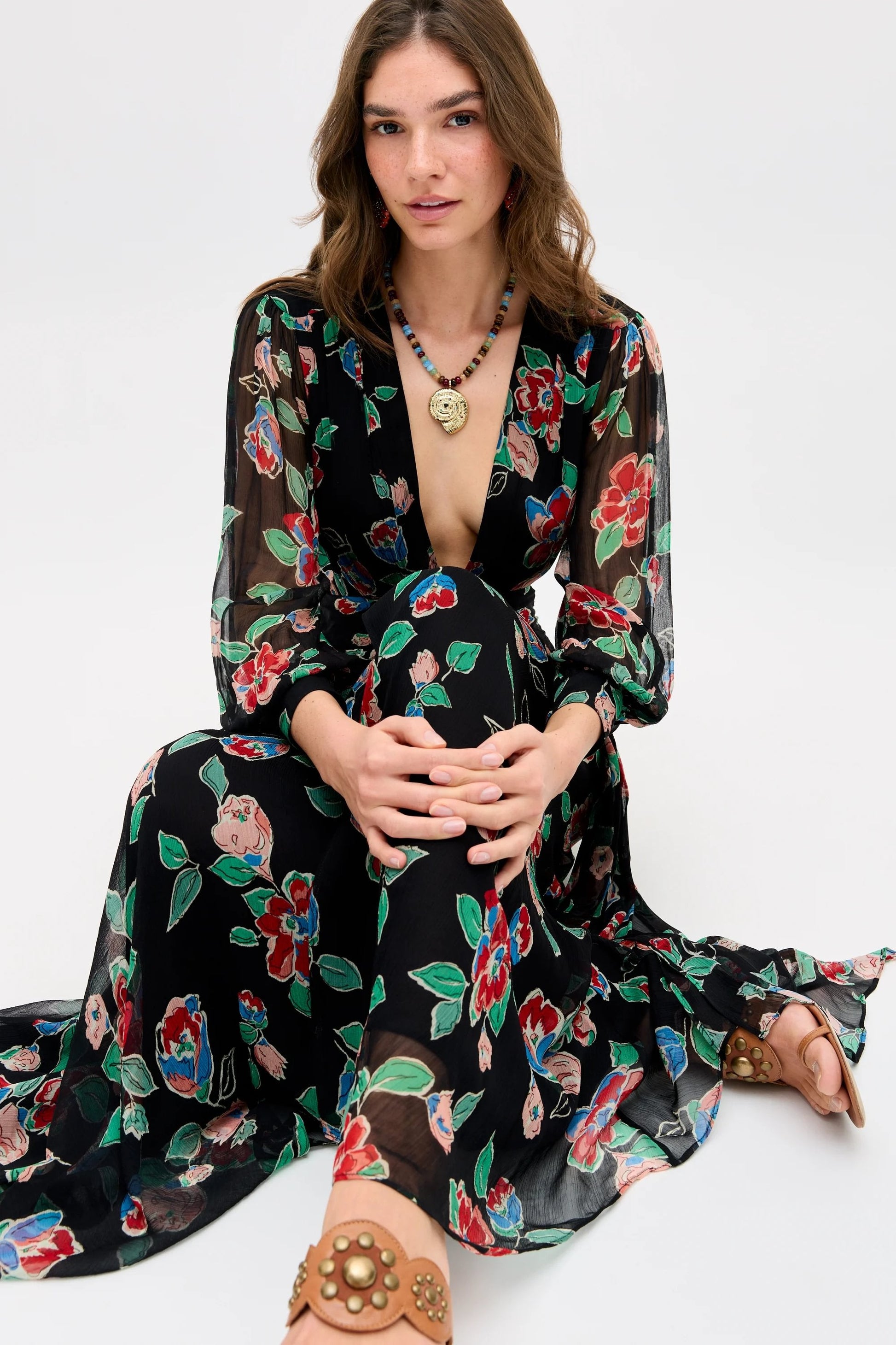 Meera - Kimmie Floral Charcoal