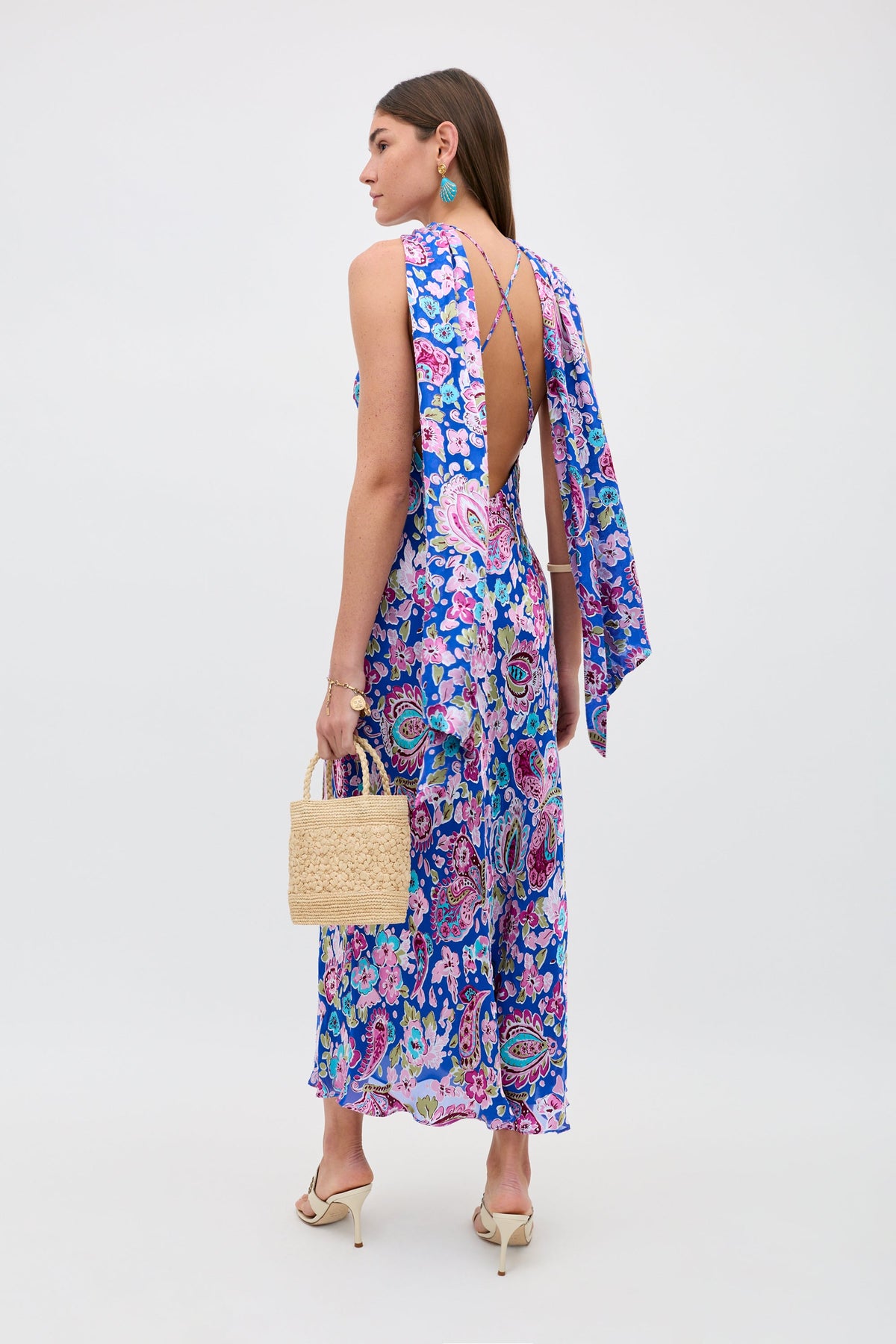 Hayley - Cara Floral Devore Blue
