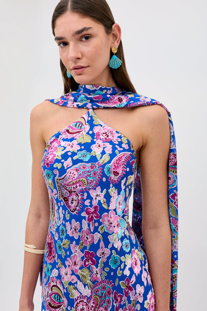 Hayley - Cara Floral Devore Blue