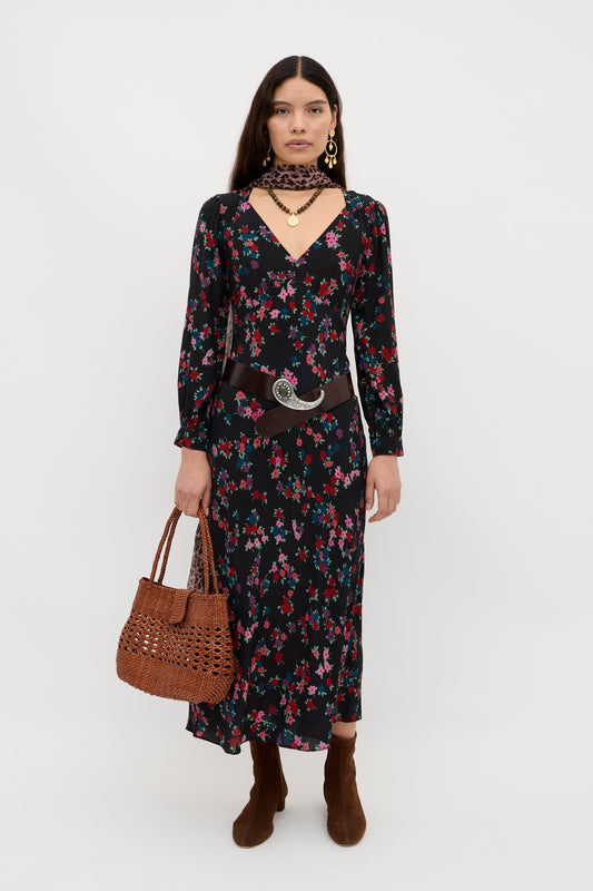 Mavis - City Floral Black