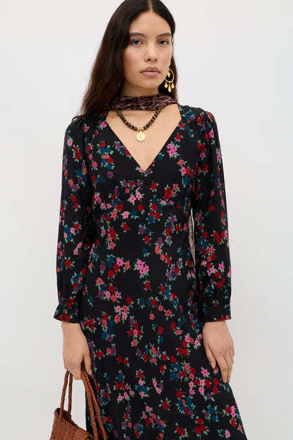 Mavis - City Floral Black