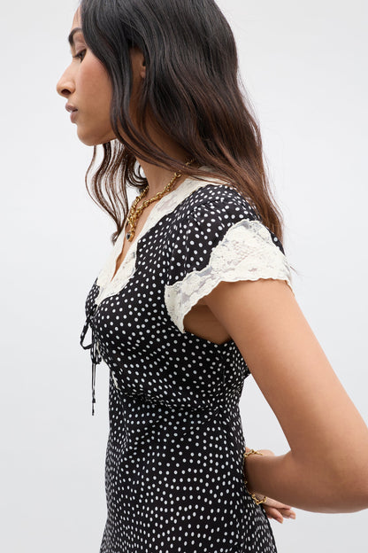 Amari  -  Mini Polka Dot Black