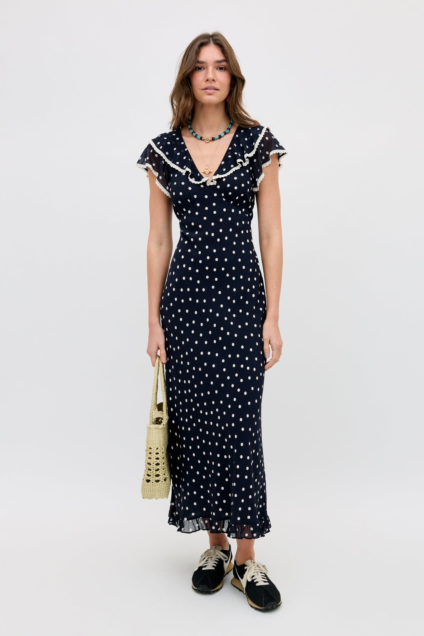 bethea dress layla dot navy