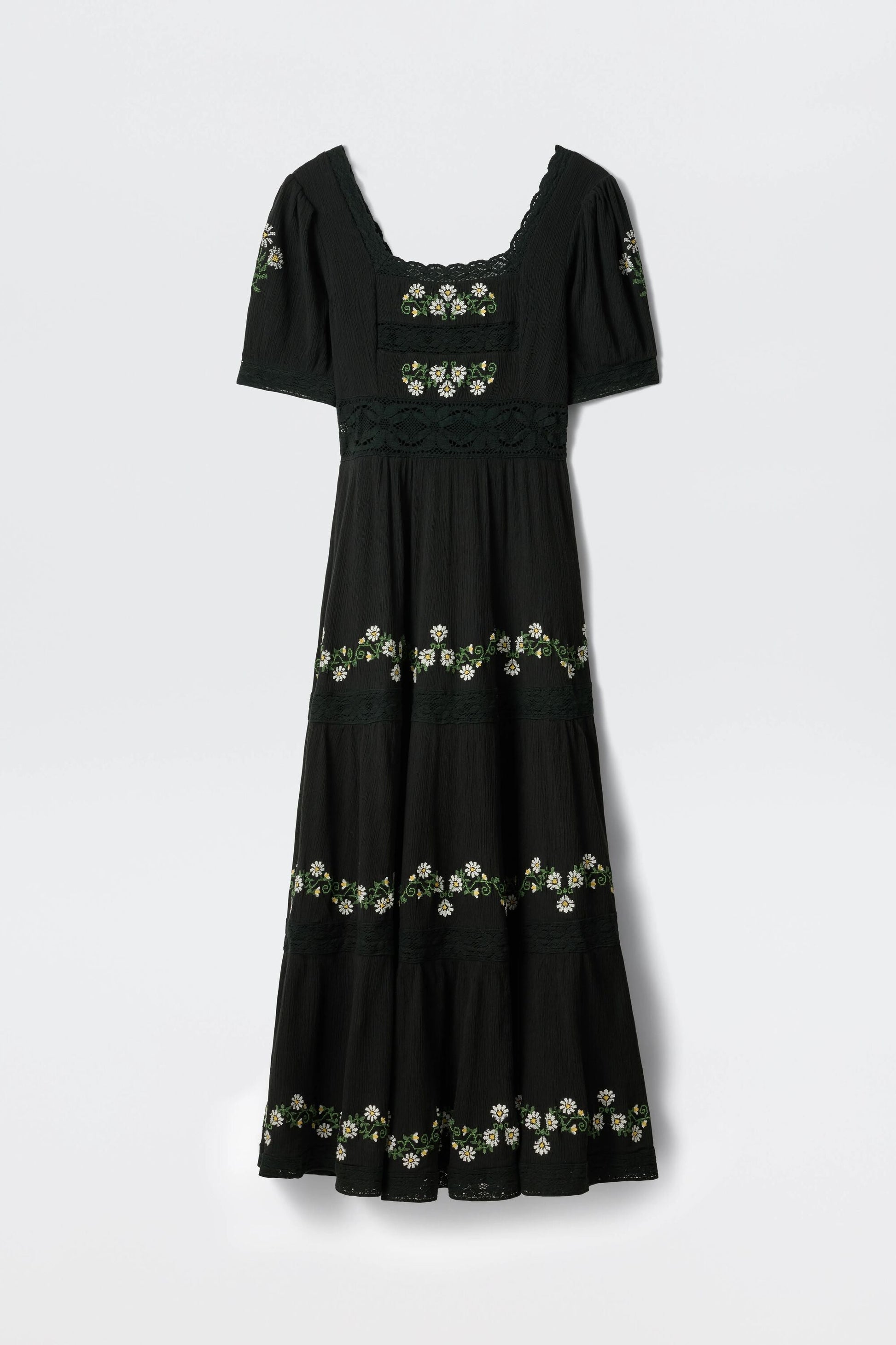 Philippa - Lilia Embroidery Black
