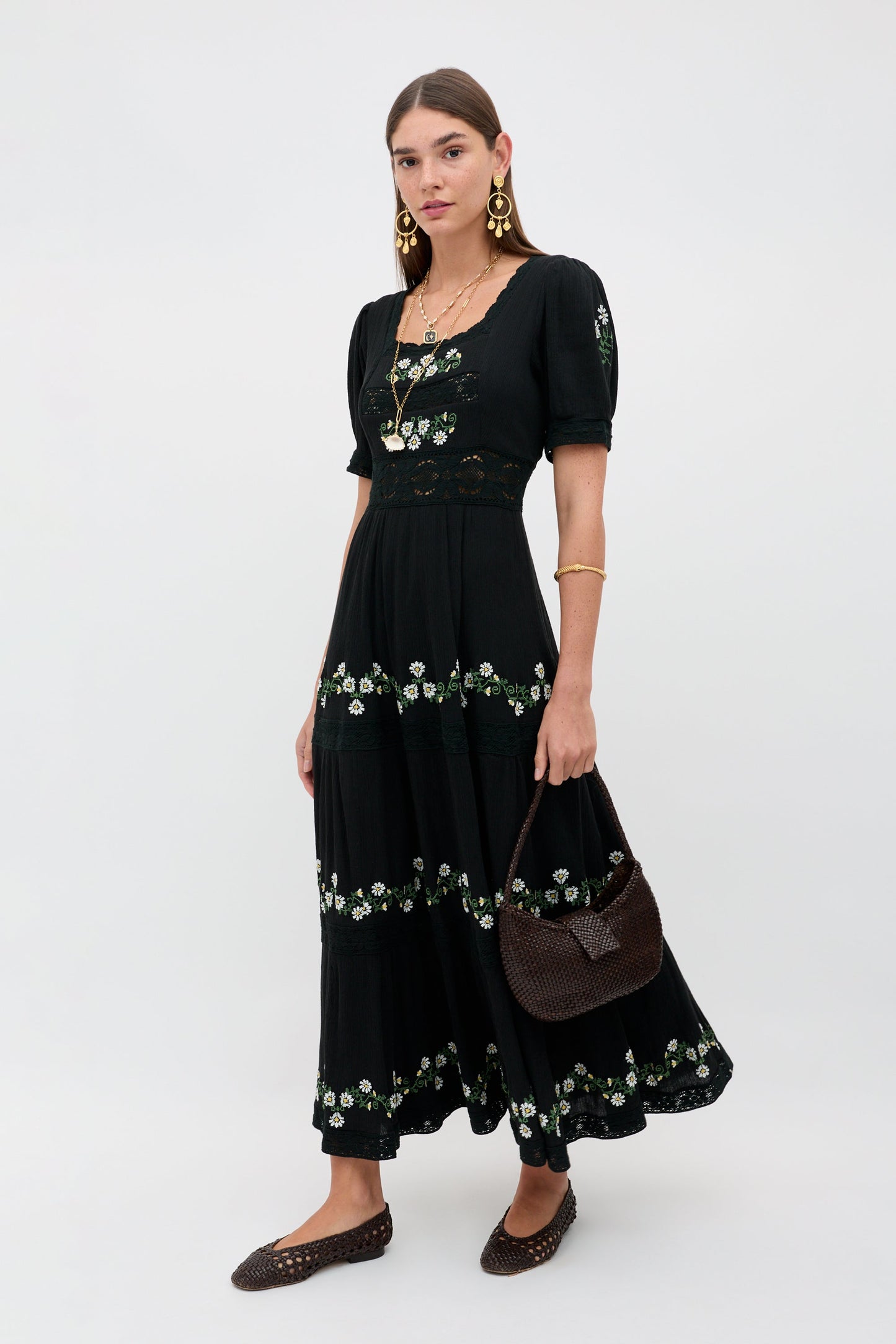 Philippa - Lilia Embroidery Black