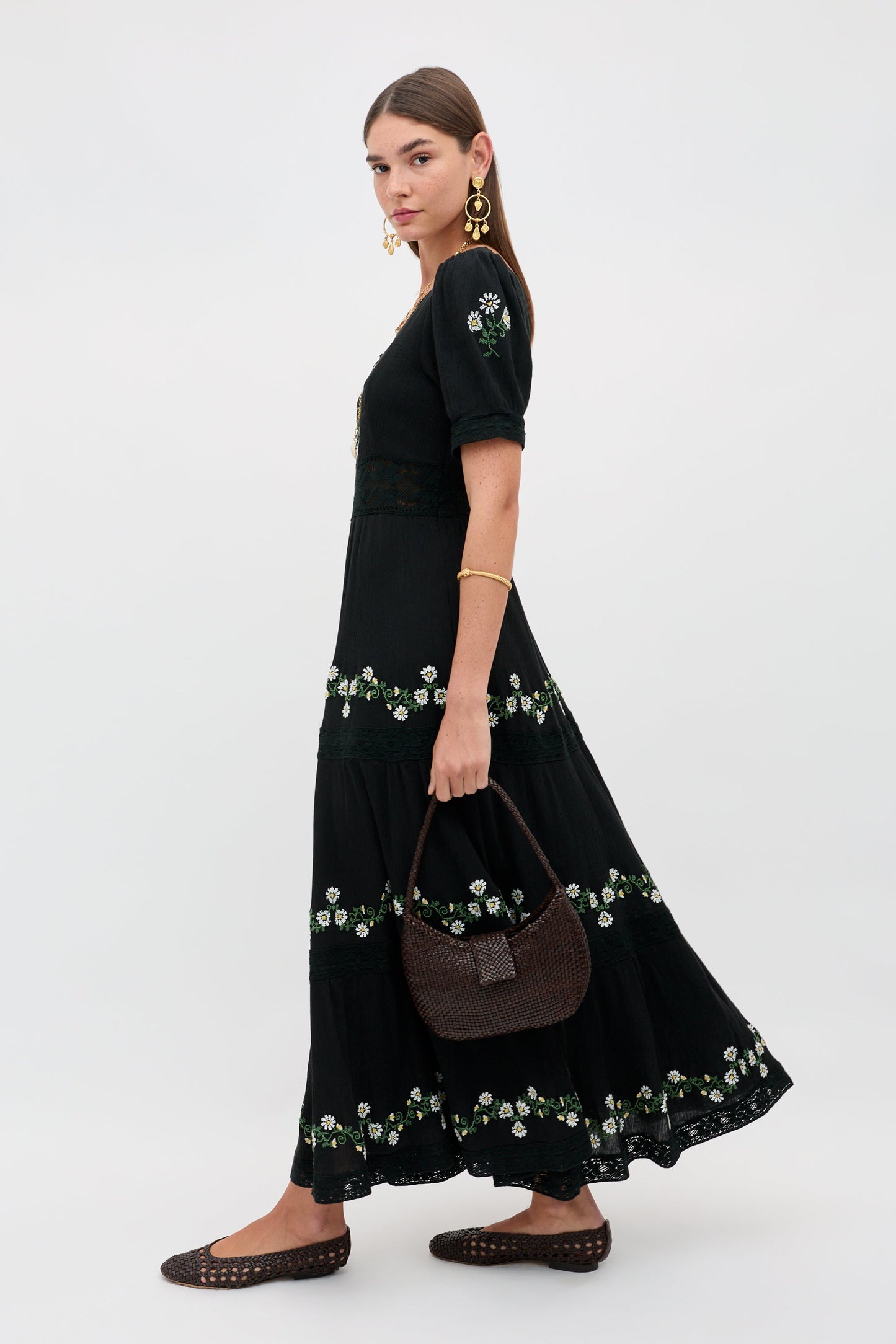 Philippa - Lilia Embroidery Black