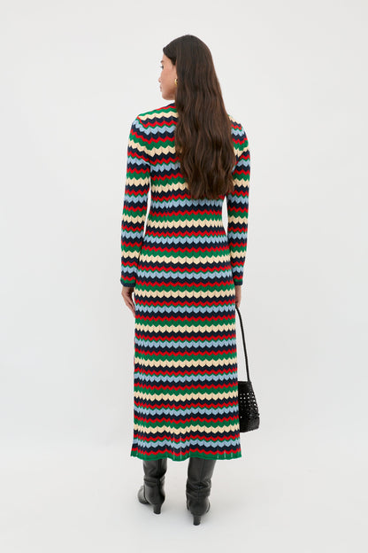 Lucila  -  Retro Chevron Blue