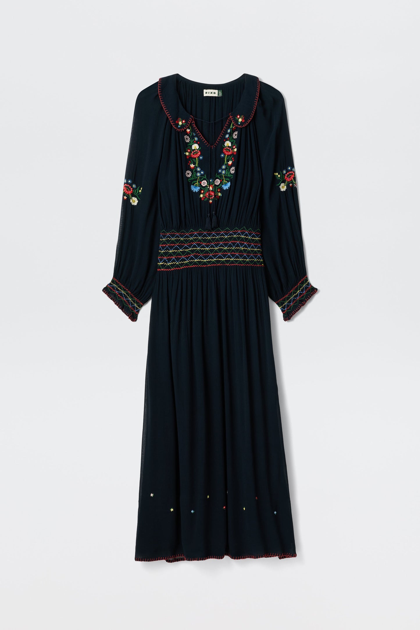 Emilio - Petunia Embroidery Navy