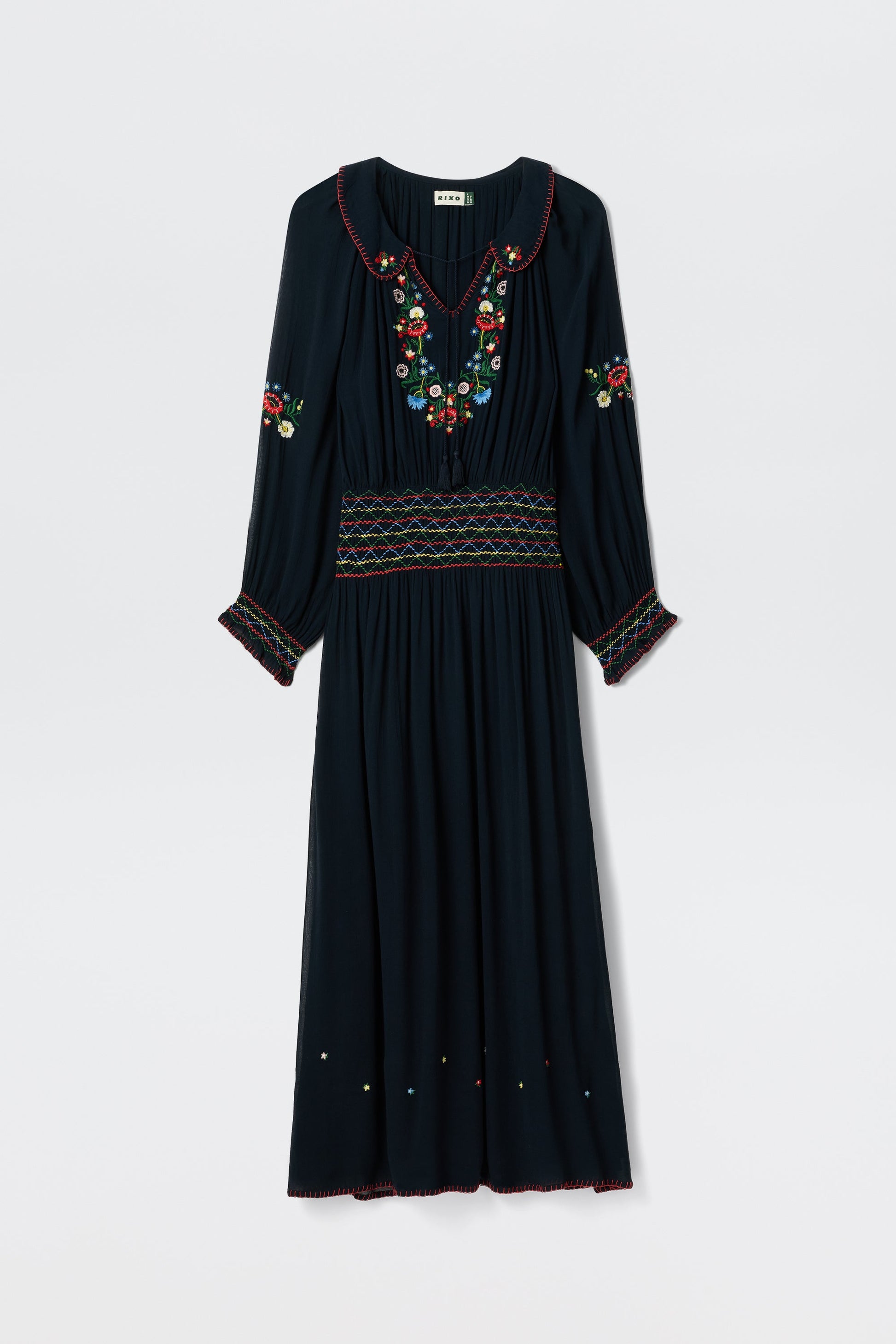 Emilio - Petunia Embroidery Navy