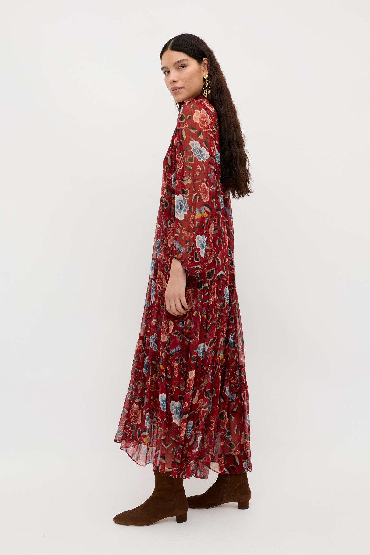 Adalind - Butterfly Floral Burgundy