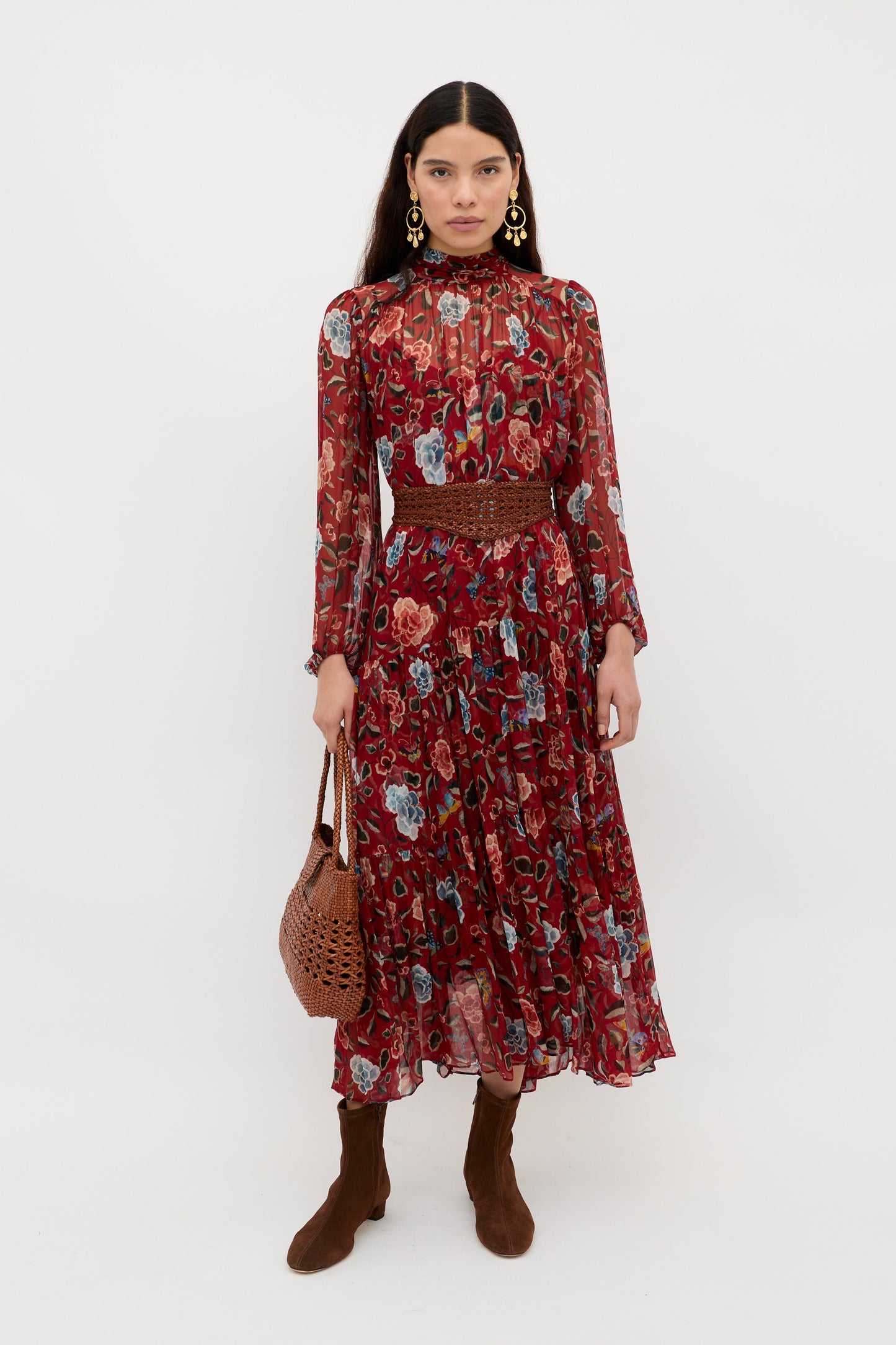 Adalind - Butterfly Floral Burgundy