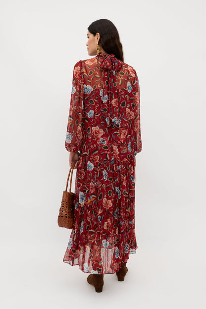 Adalind - Butterfly Floral Burgundy