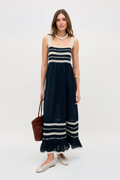 malie dress deep navy