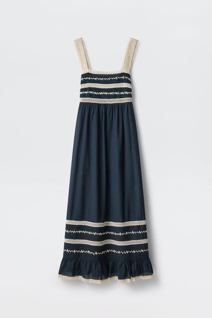 malie dress deep navy