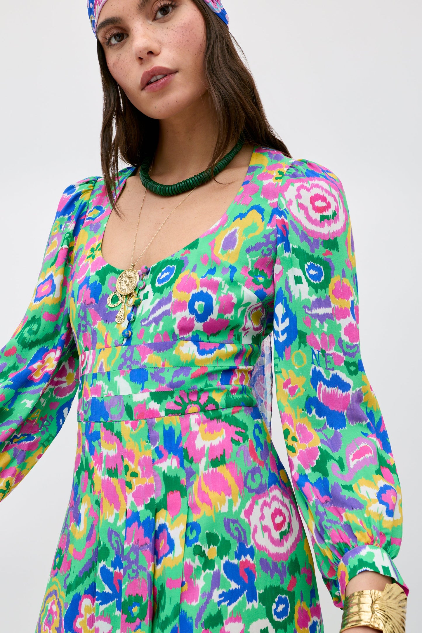 Alfie - Ikat Bloom Green