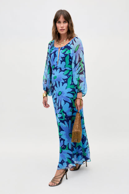 Nikolette - Danish Floral Blue