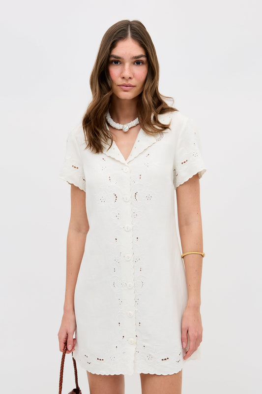 Zayanna - Esther Cutwork Embroidery Ivory