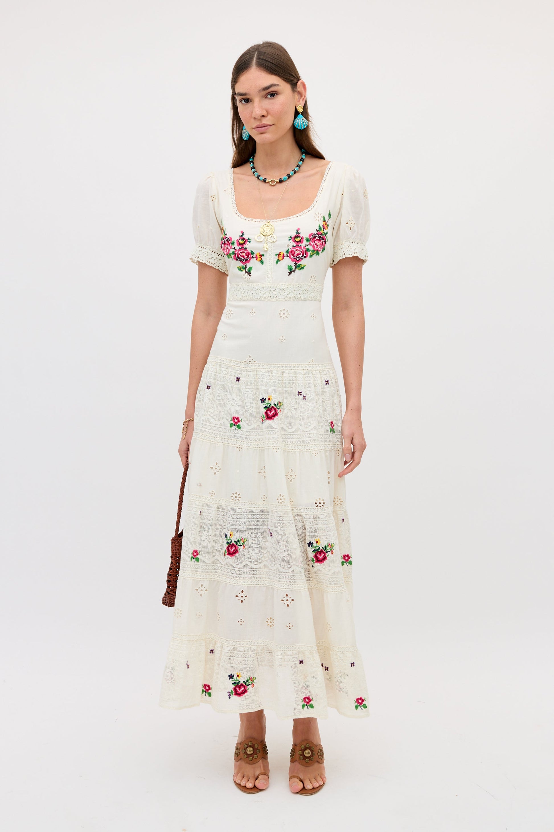 Cady - Spring Rose Embroidery Cream