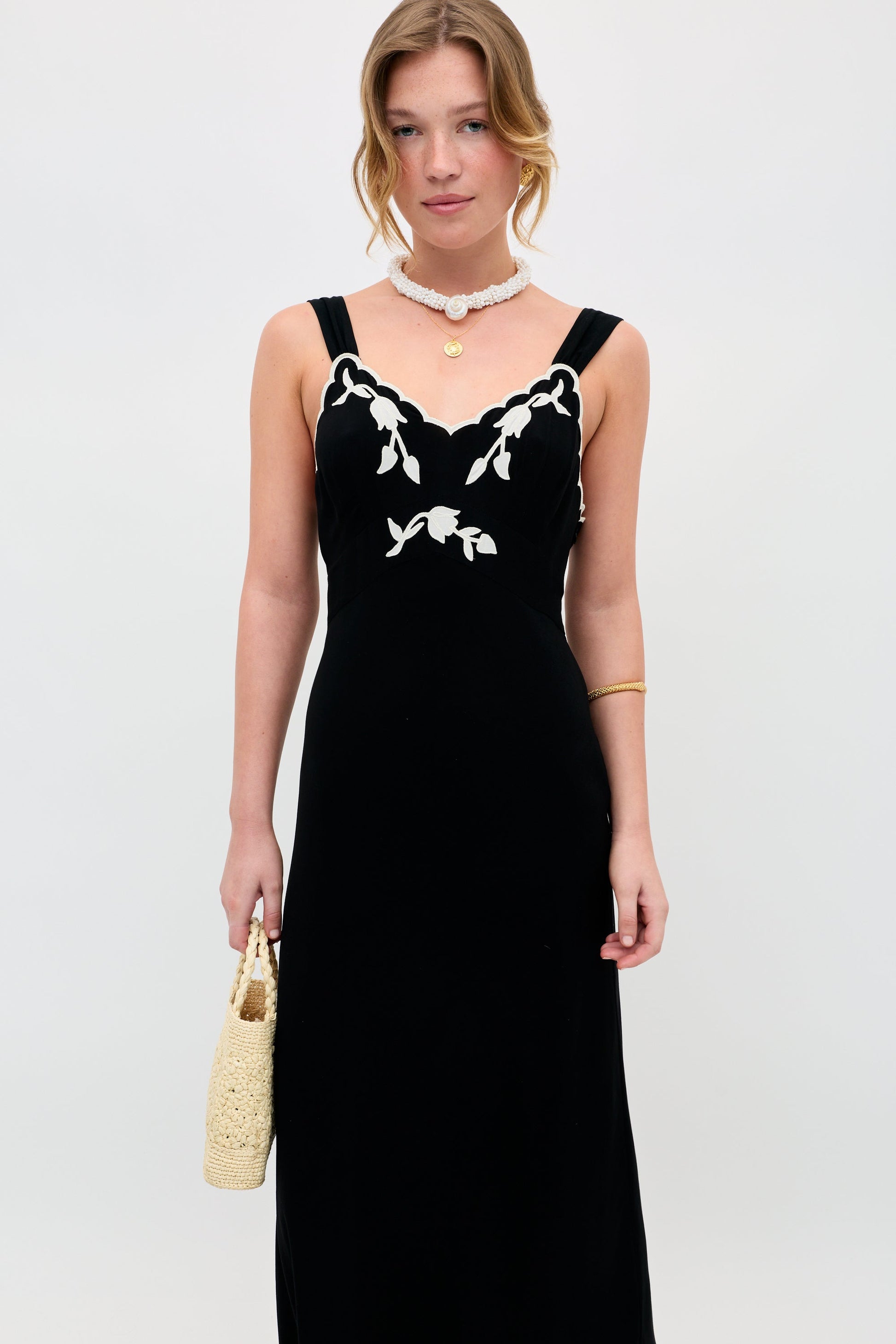 Julietta - Tulipa Appliqué Black