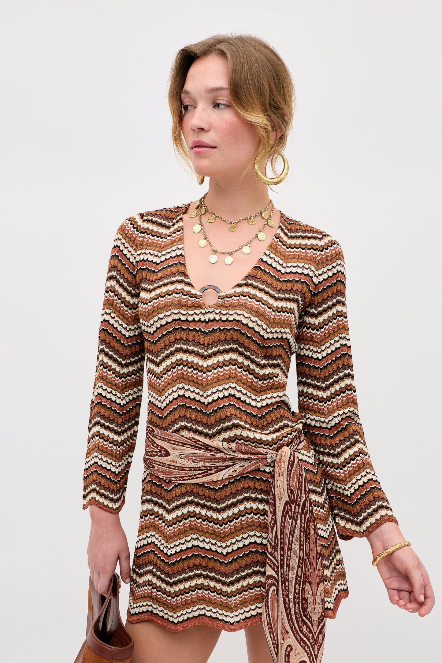 Ivia - Maria Chevron Brown