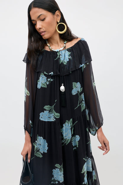 Lela - Peonies Scatter Charcoal