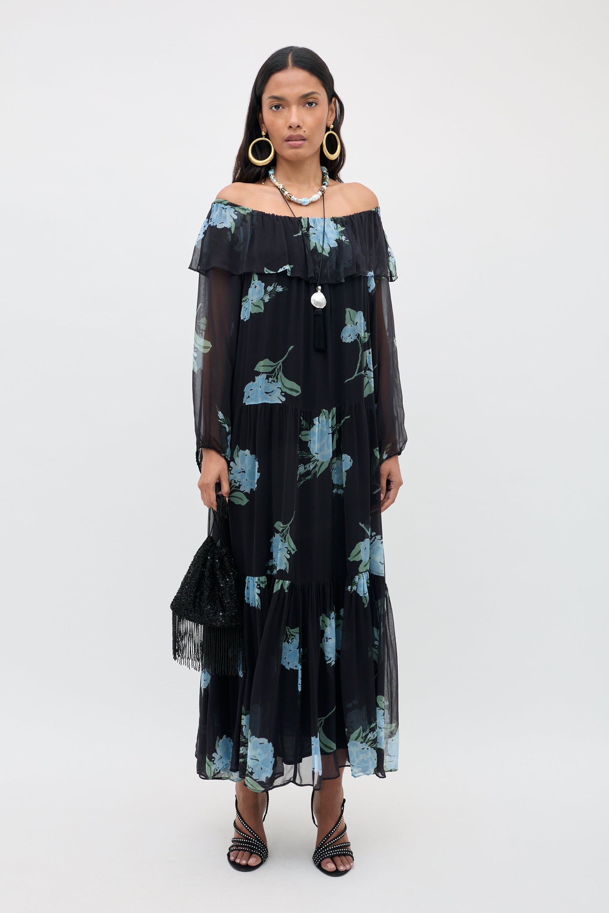 Lela - Peonies Scatter Charcoal
