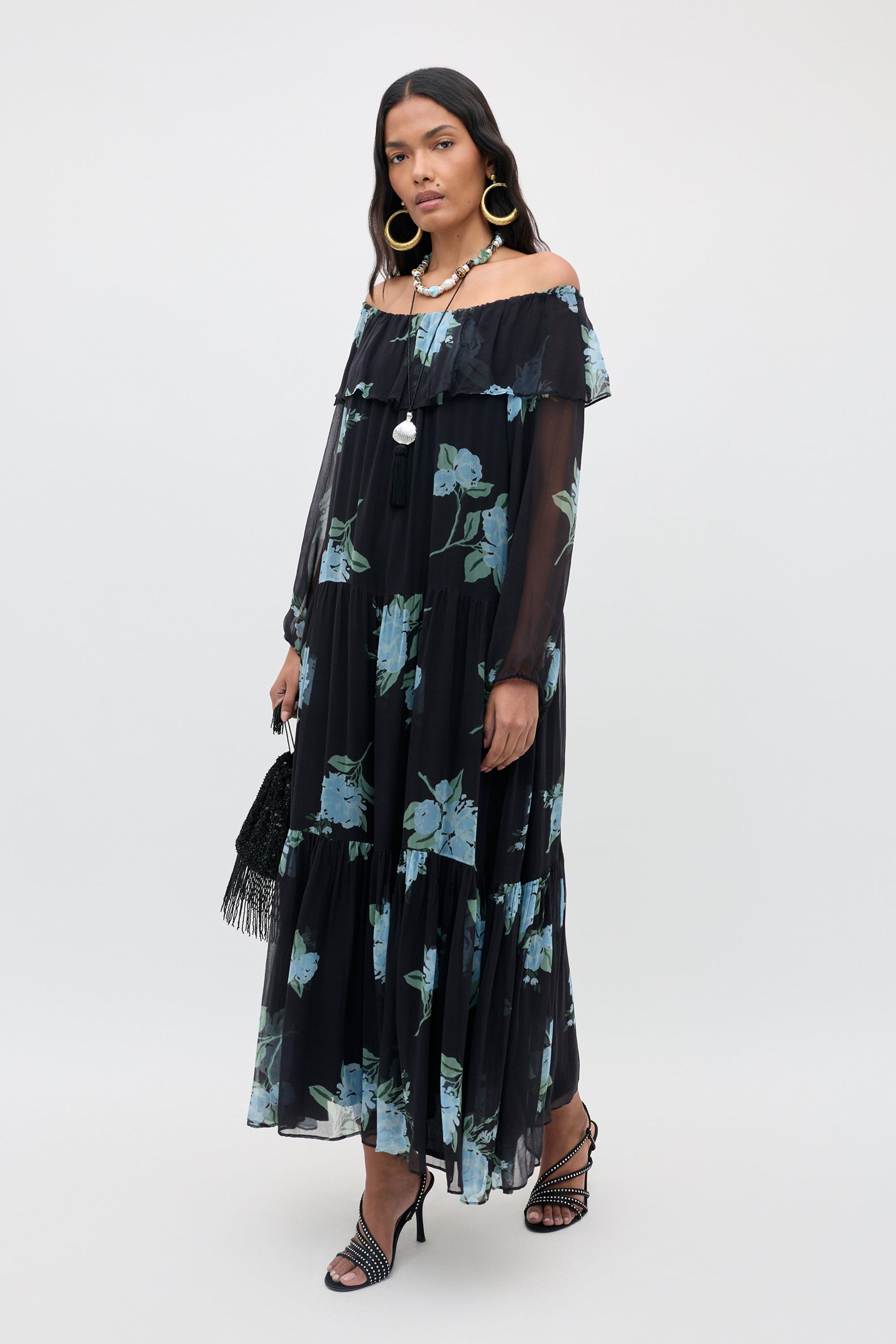 Lela - Peonies Scatter Charcoal